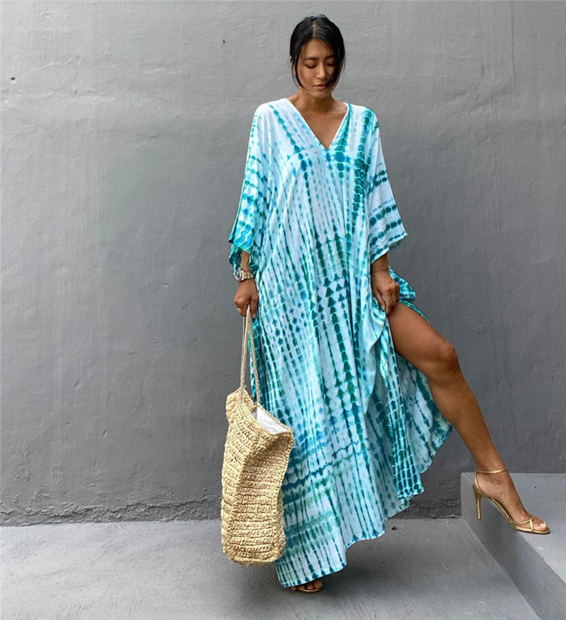 ملابس شاطئ نسائية مقاس كبير، أ - مراجعة Cover Up Kaftan وسعره