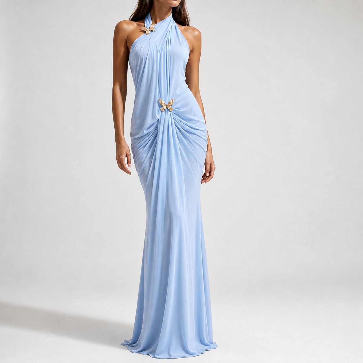 فستان ماكسي أنيق للنساء بدون أ - مراجعة Maxi Dress Halter وسعره