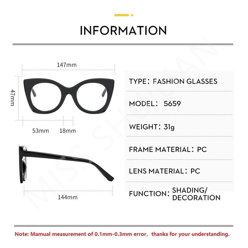 نظارات نسائية عصرية جديدة، نظا - مراجعة Sunglasses Cat Eye وسعره