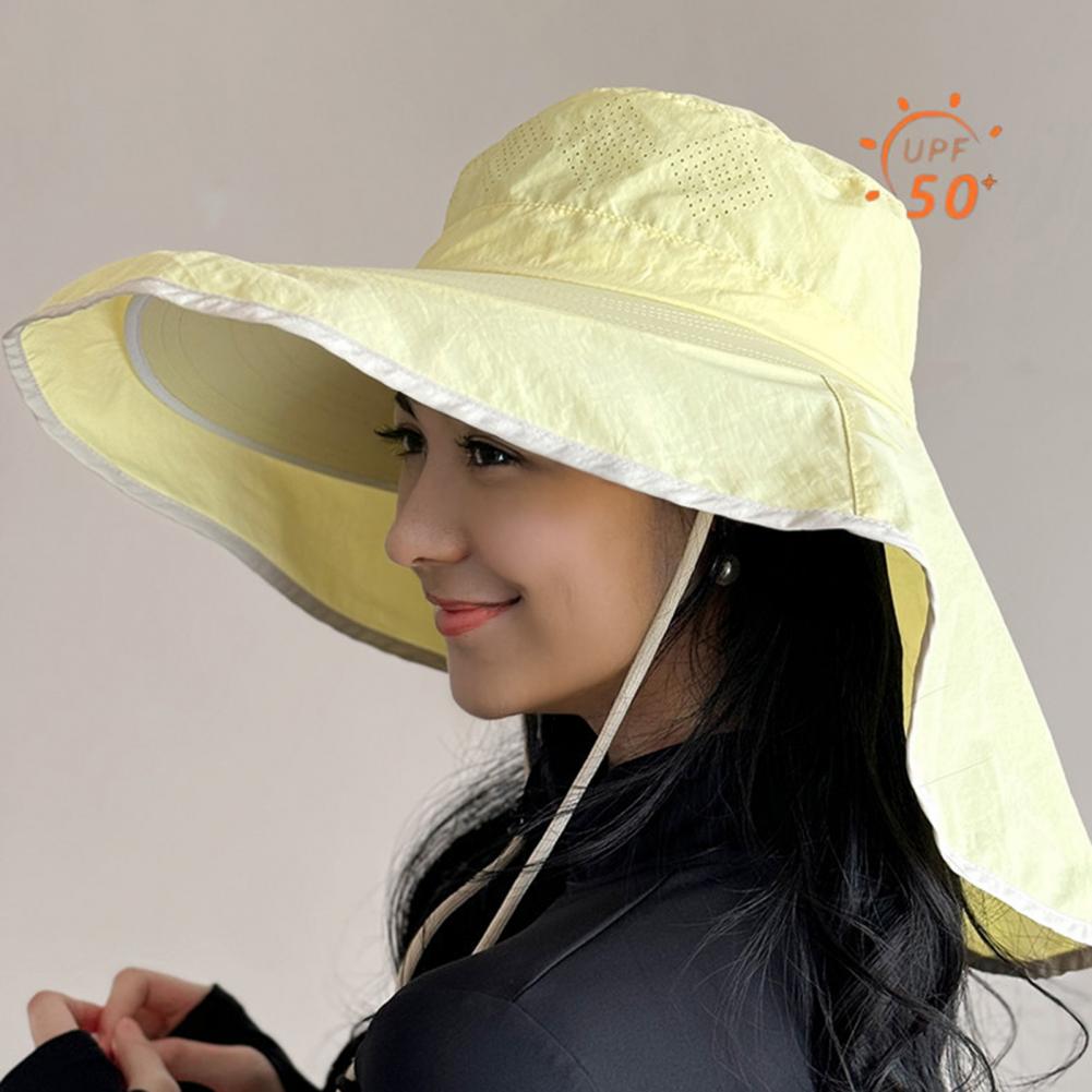 قبعة شمسية نسائية مع غطاء للرق - مراجعة Hat Floppy Wide وسعره