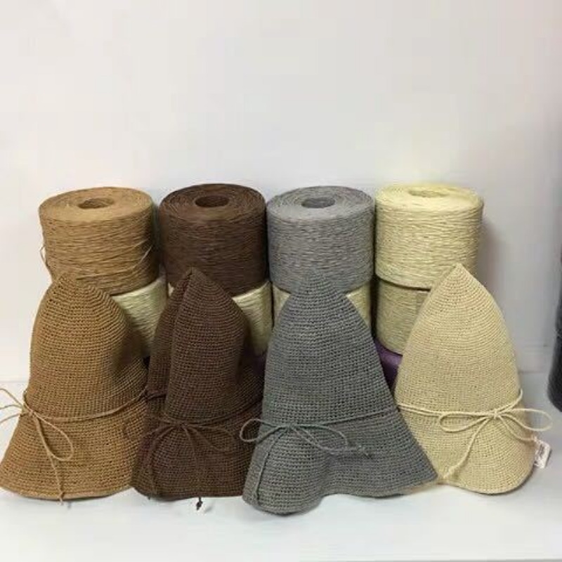 250 جرام/قطع رقيقة شقة الرافية - مراجعة Crochet Bag Raffia وسعره