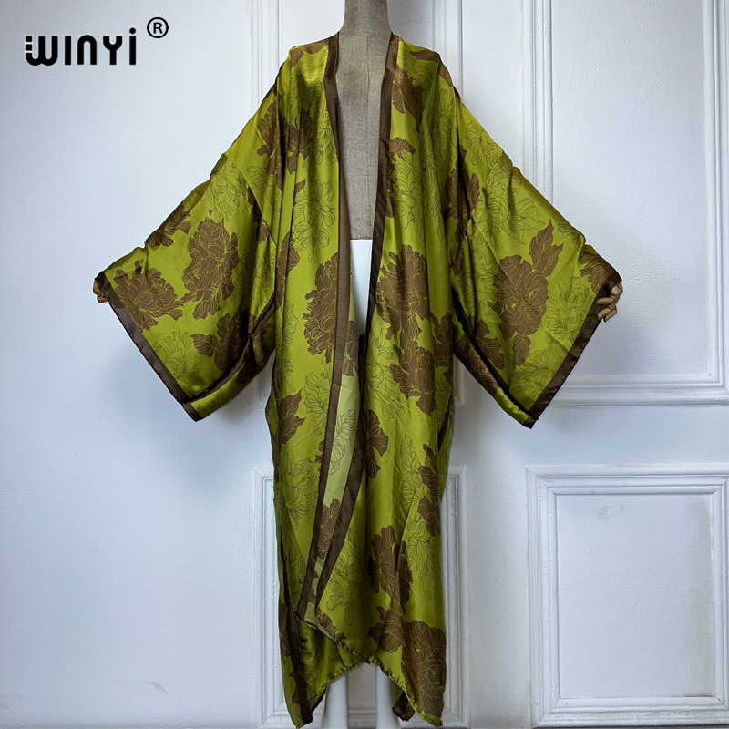 WINYI أفريقيا بوهو طباعة كيمون - مراجعة Cover Up Kaftan وسعره